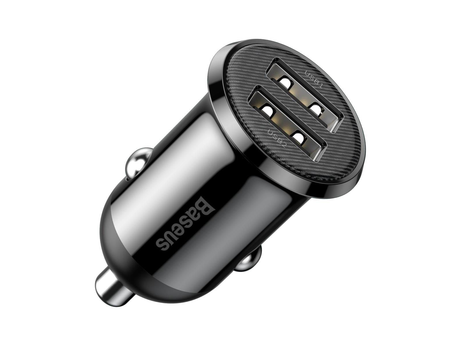 Baseus Grain Pro Car Charger 2x USB 4.8A (black)