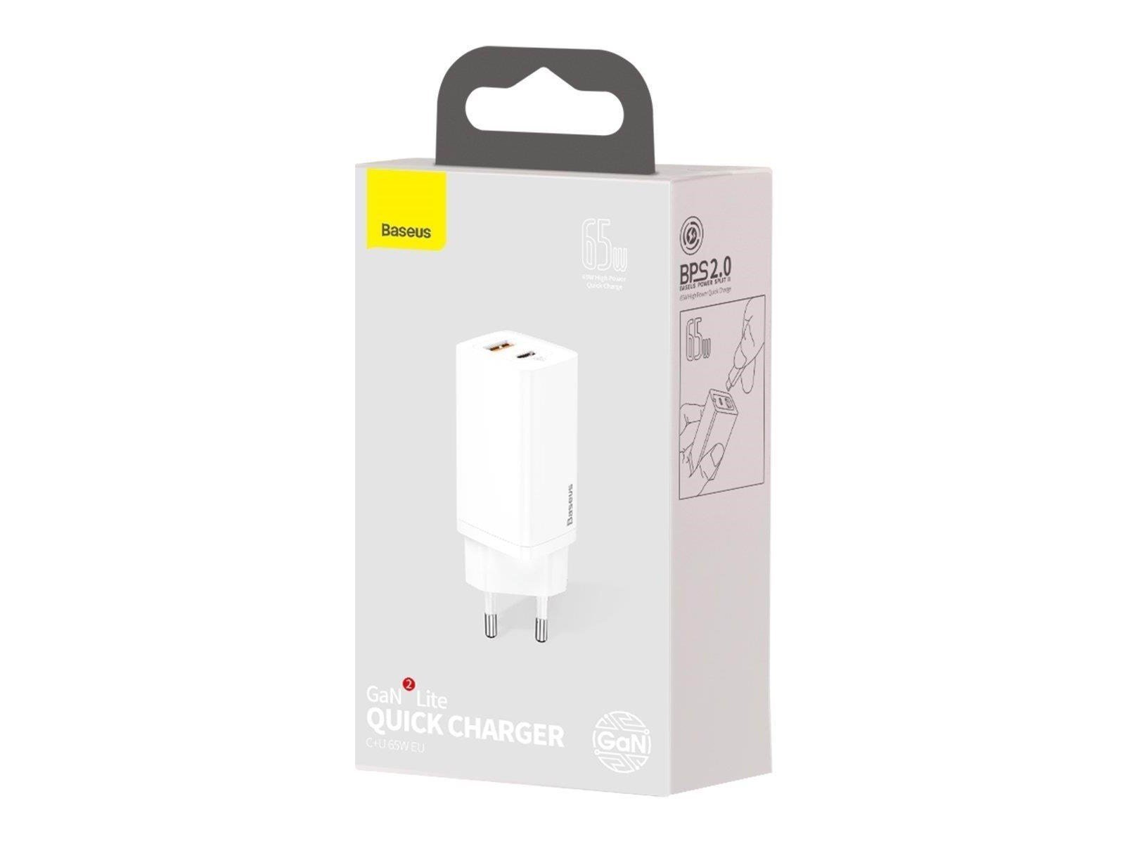 Baseus Quick Travel Charger  GaN2 Lite USB+C 65W EU