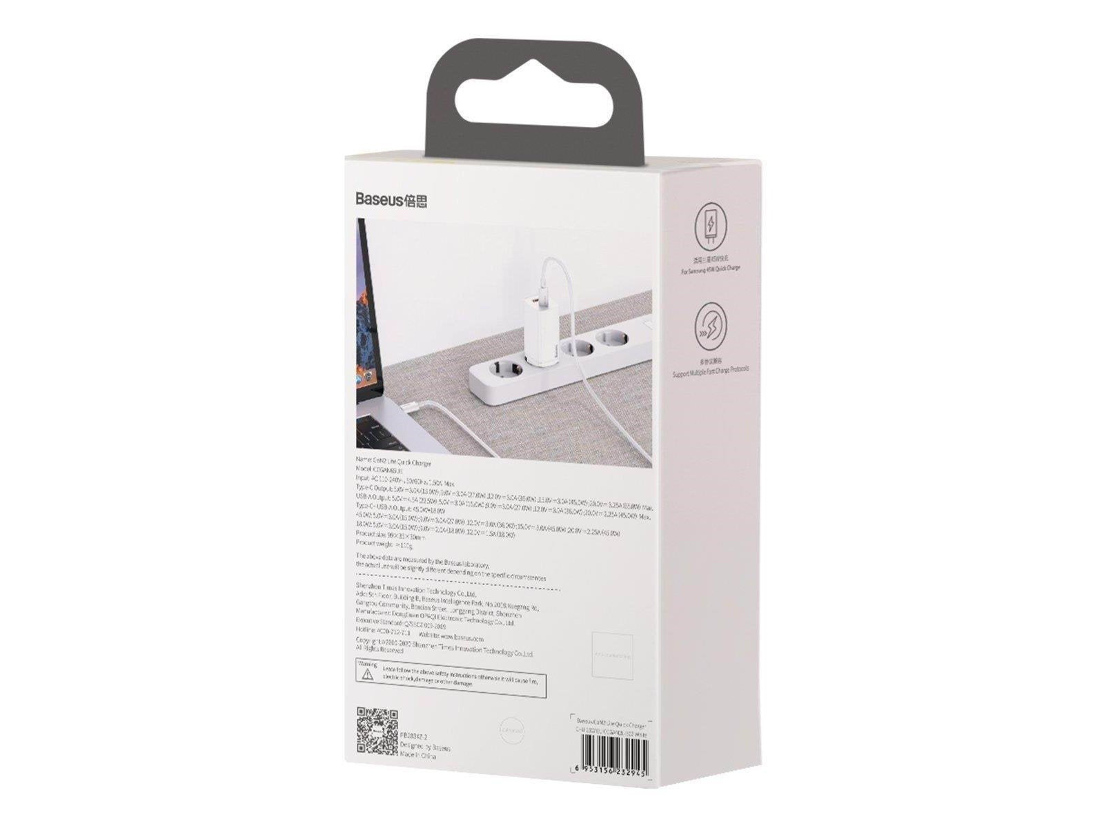 Baseus Quick Travel Charger  GaN2 Lite USB+C 65W EU