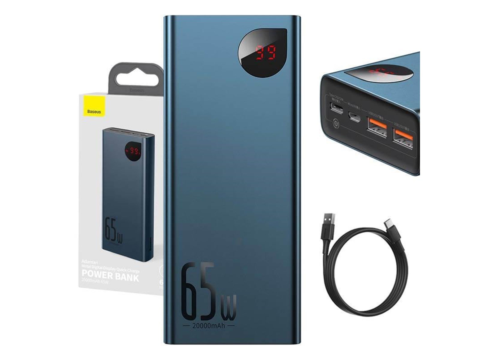 Baseus Adaman Powerbank (Akku) - Blau - 20000 mAh