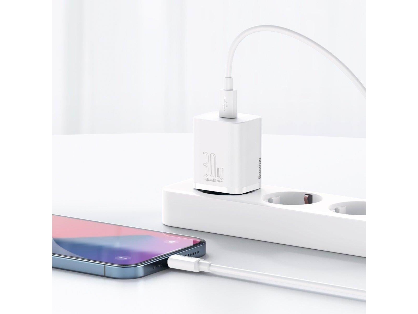 Baseus Quick Charger  Super Si 1C 30W (white)