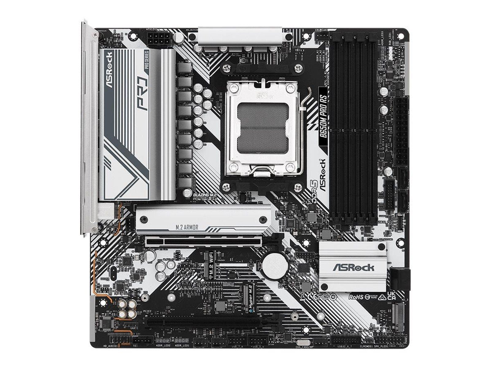ASRock B650M PRO RS Mainboard - AMD B650 - AMD AM5 socket - DDR5 RAM - Micro-ATX