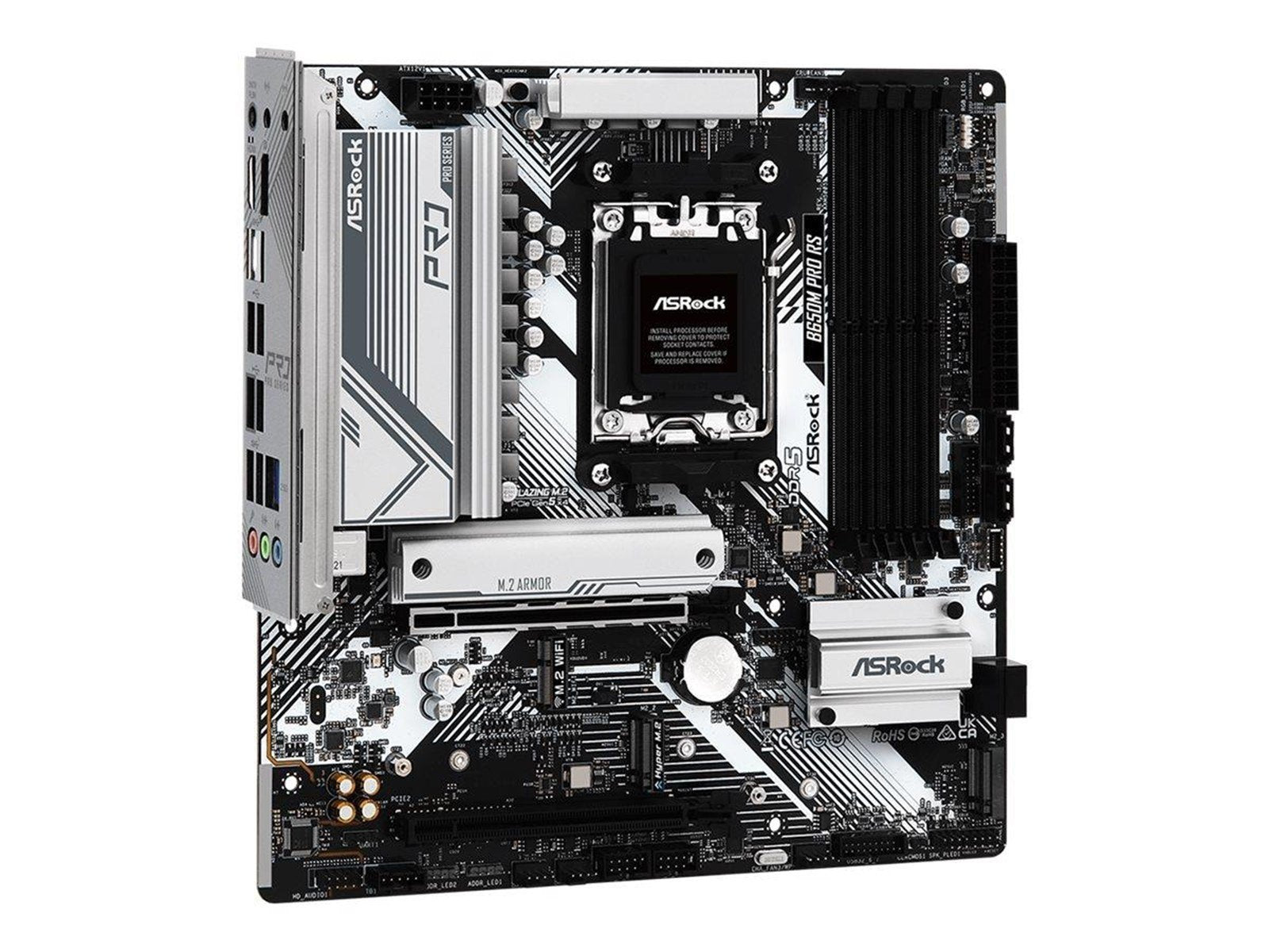 ASRock B650M PRO RS Mainboard - AMD B650 - AMD AM5 socket - DDR5 RAM - Micro-ATX
