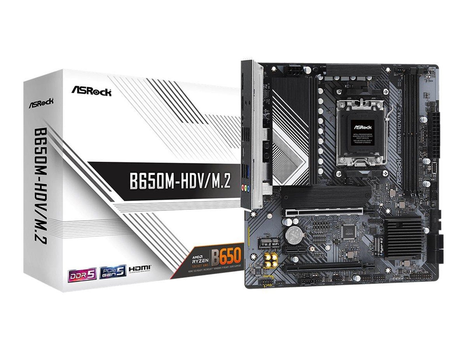 ASRock B650M-HDV/M.2 Mainboard - AMD B650 - AMD AM5 socket - DDR5 RAM - Micro-ATX