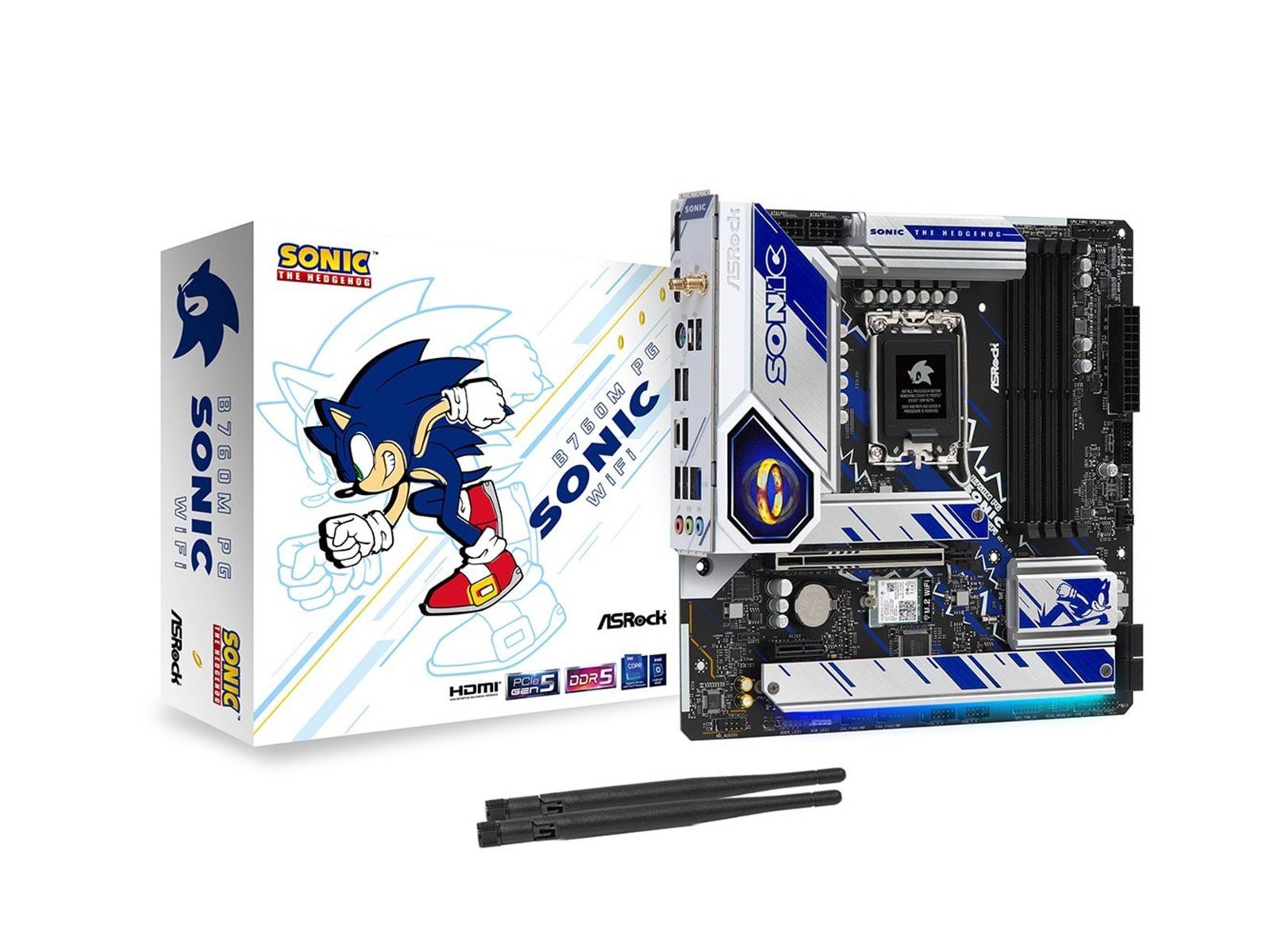 ASRock B760M PG Sonic WiFi Mainboard - Intel B760 - Intel LGA1700 socket - DDR5 RAM - Micro-ATX