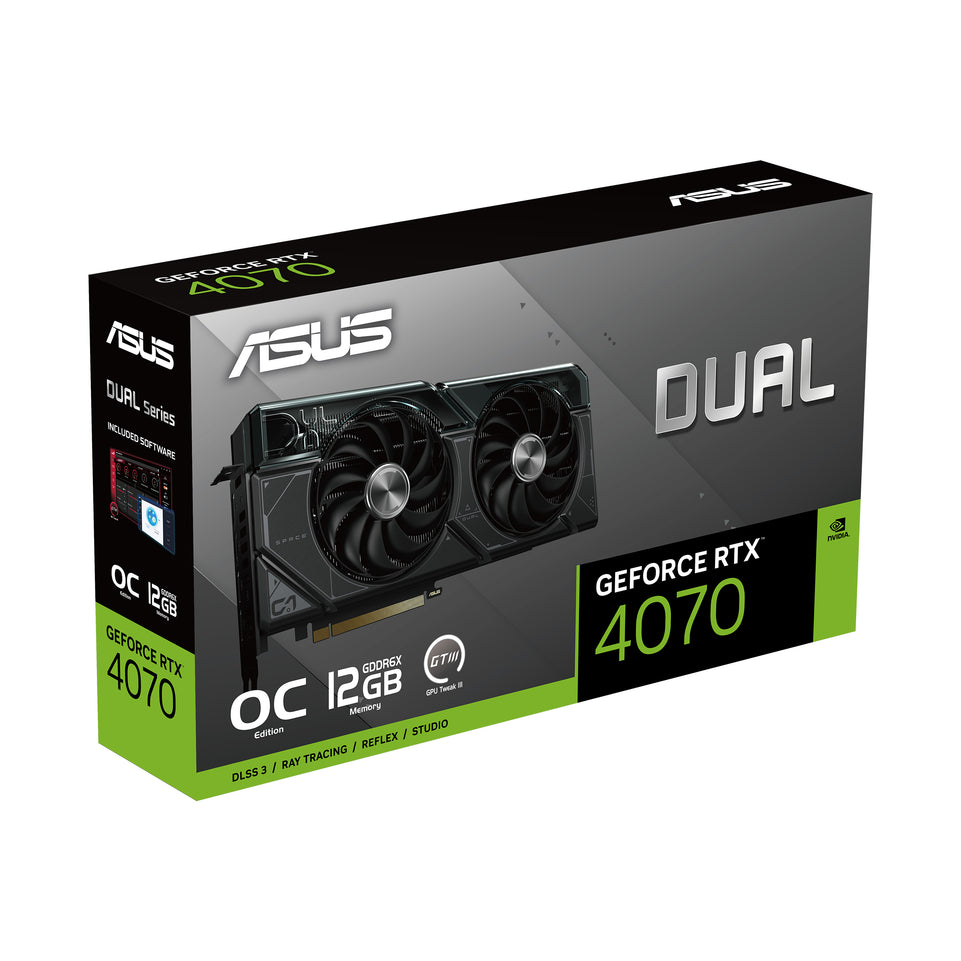 ASUS  DUAL-RTX4070-O12G 12GB GDDR6X HDMI DP