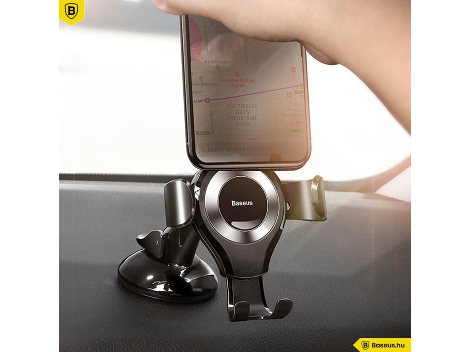 Baseus Osculum gravitational phone holder (black + silver)