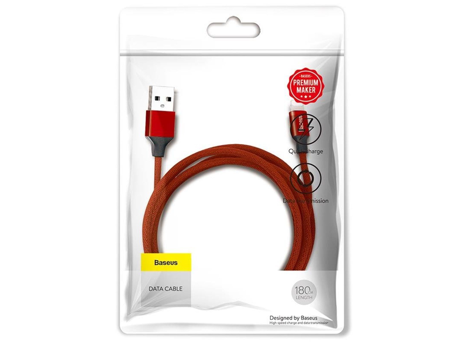 Baseus Yiven Lightning Cable 180 cm 2A (red)