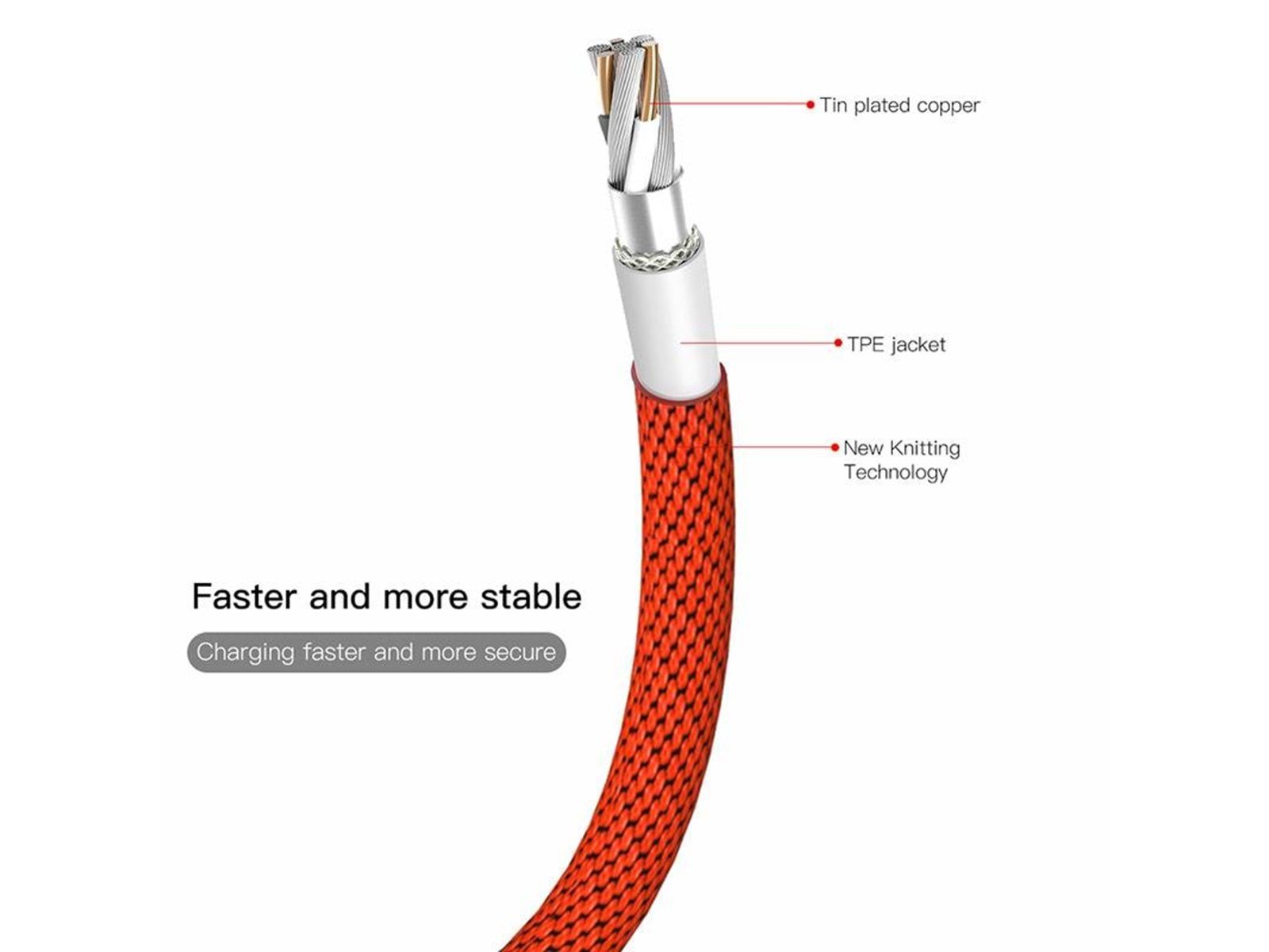 Baseus Yiven Lightning Cable 180 cm 2A (red)