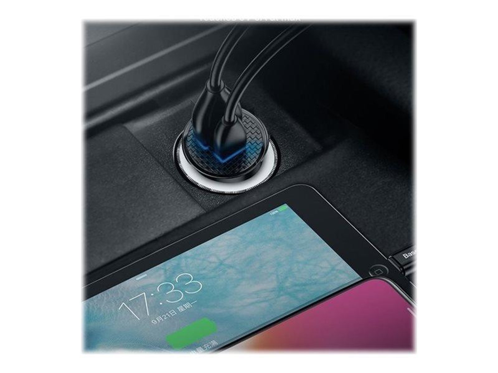 Baseus car power adapter - USB USB-C - 30 Watt