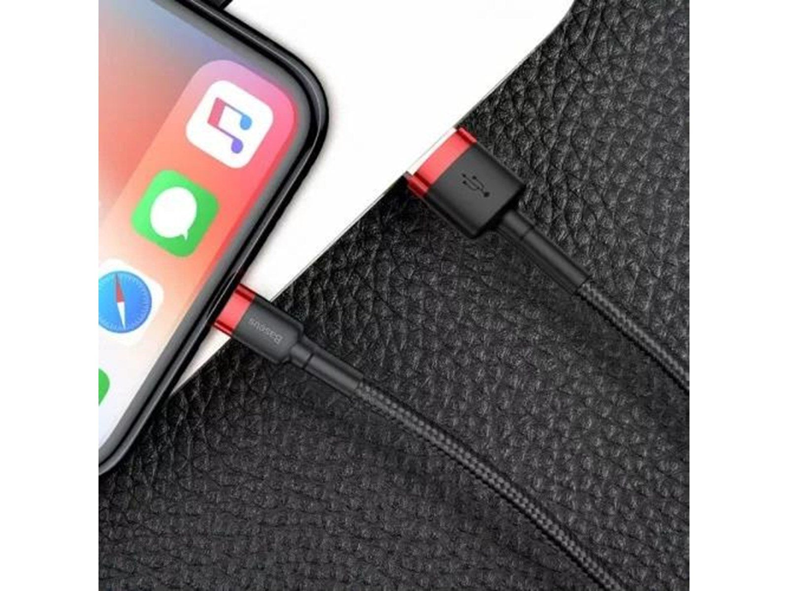 Baseus Cafule USB Lightning Cable 1.5A 2m (Black+Red)