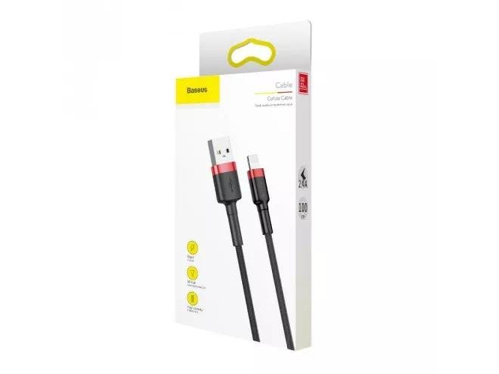 Baseus Cafule USB Lightning Cable 1.5A 2m (Black+Red)