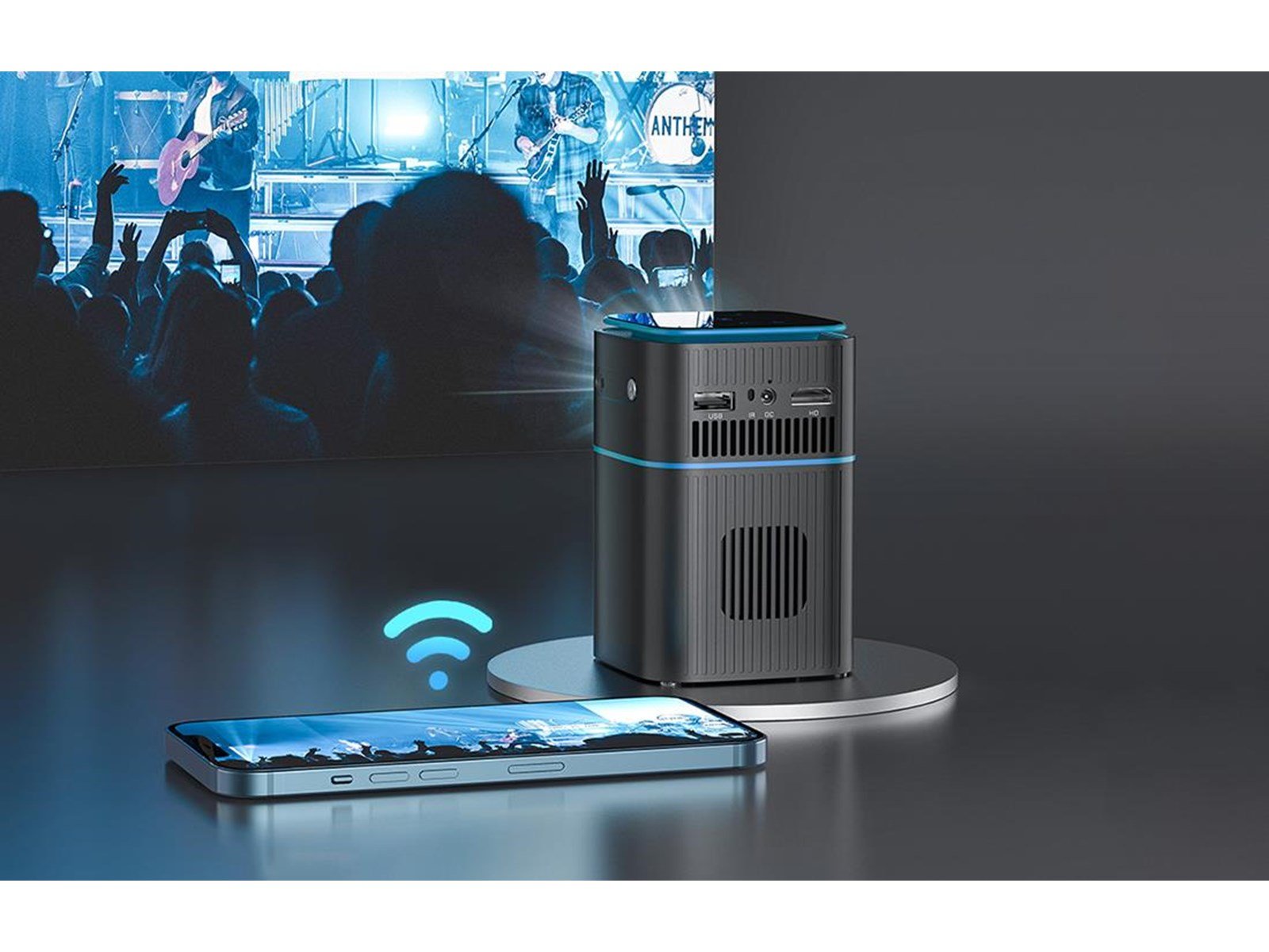 BlitzWolf Projektoren BW-VT2 Mini Projector - 854 x 480 - 180 lumens