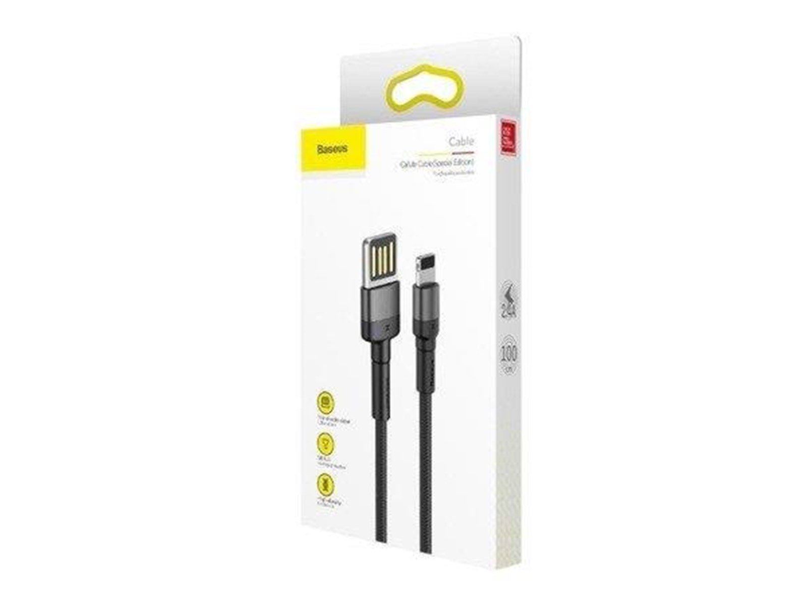 Baseus Lightning USB cable (reversible)  Cafule 2.4A 1m (gray-black)