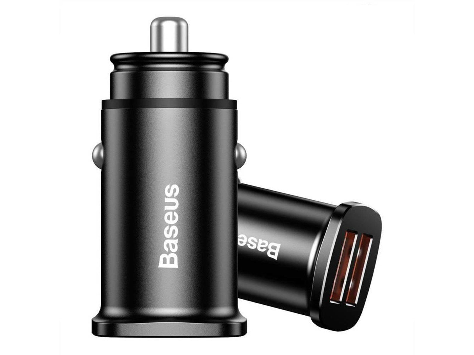 Baseus Square Car Charger 2xUSB QC3.0 5A 30W (Black)