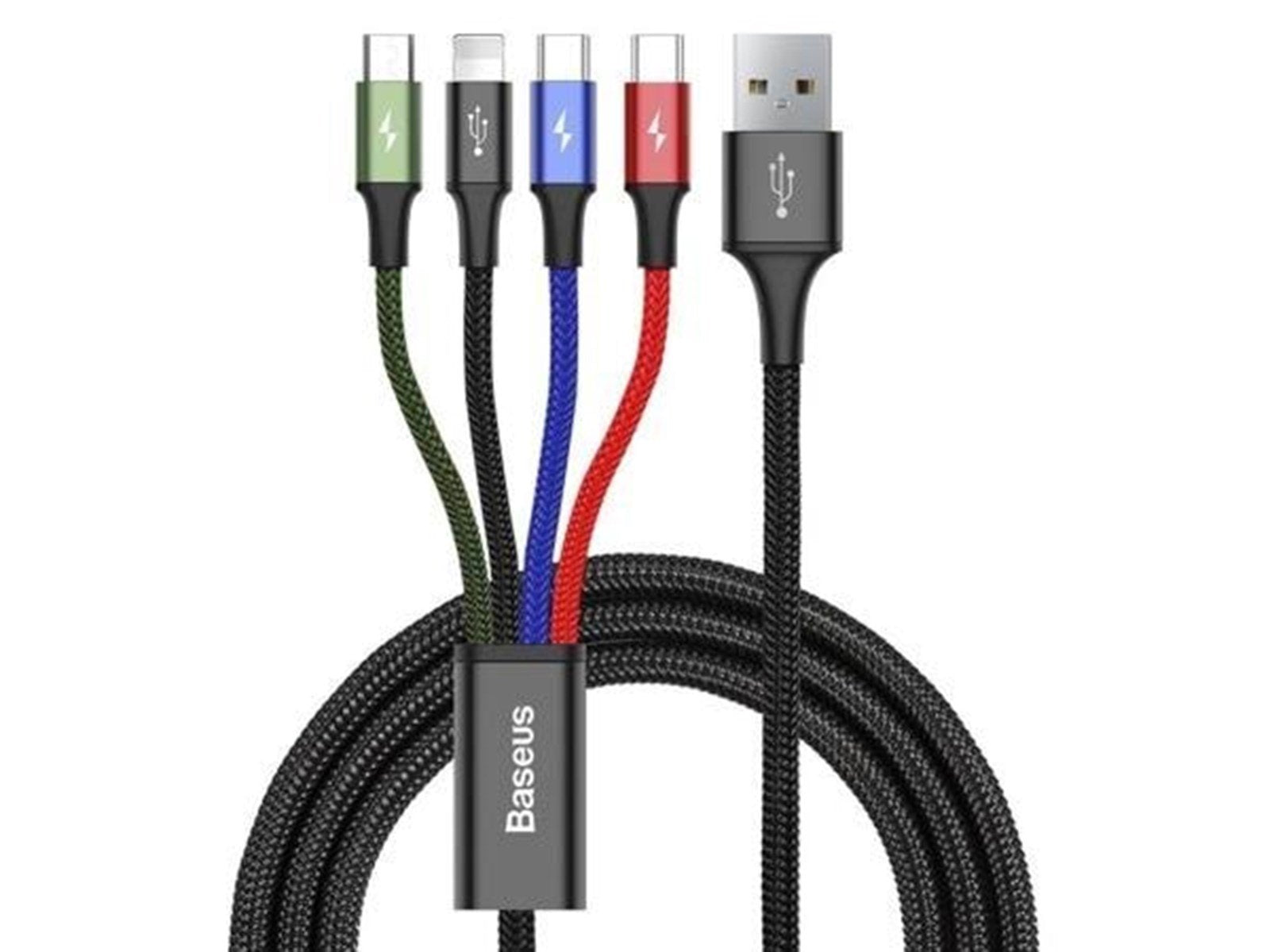 Baseus Fast USB Cable 4in1 2xUSB-C / Lightning / Micro 3.5A 1.2m - Black