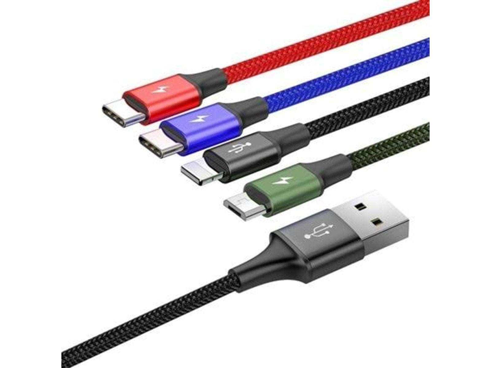Baseus Fast USB Cable 4in1 2xUSB-C / Lightning / Micro 3.5A 1.2m - Black