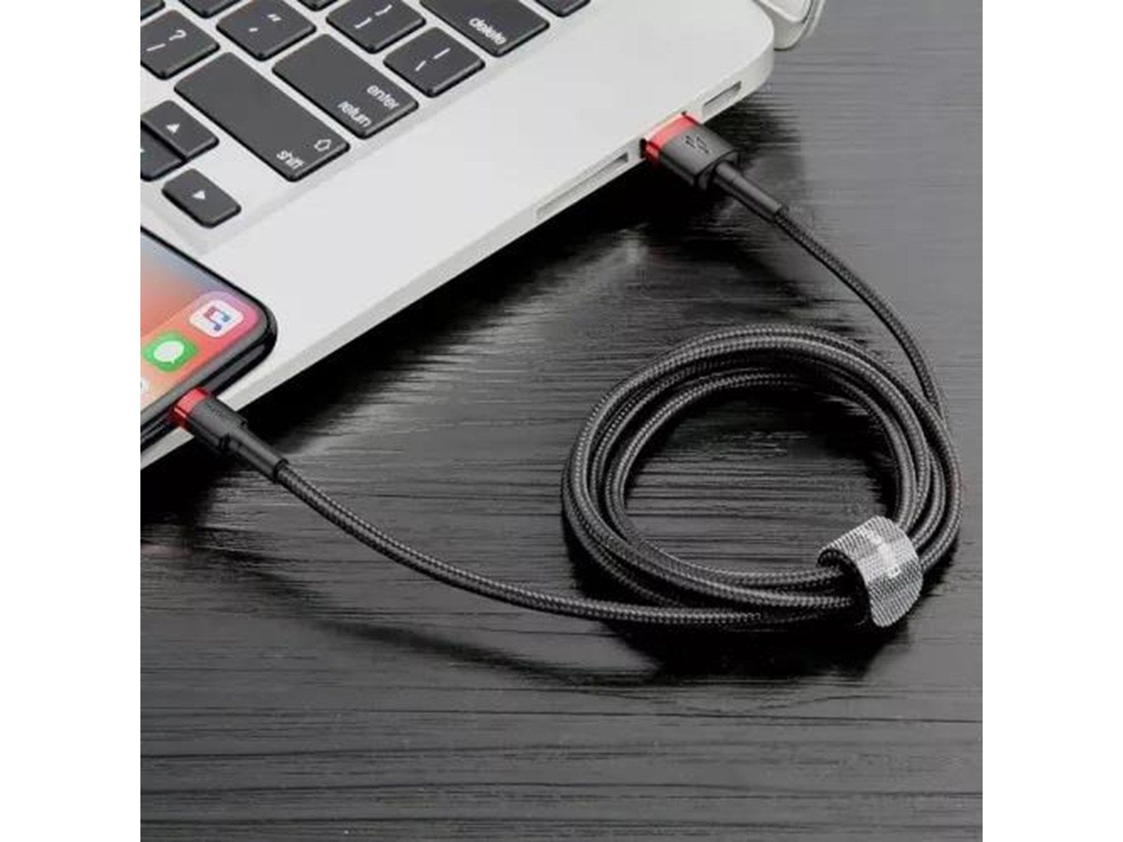 Baseus Cafule USB Lightning Cable 2.4A 0.5m (Red+Black)
