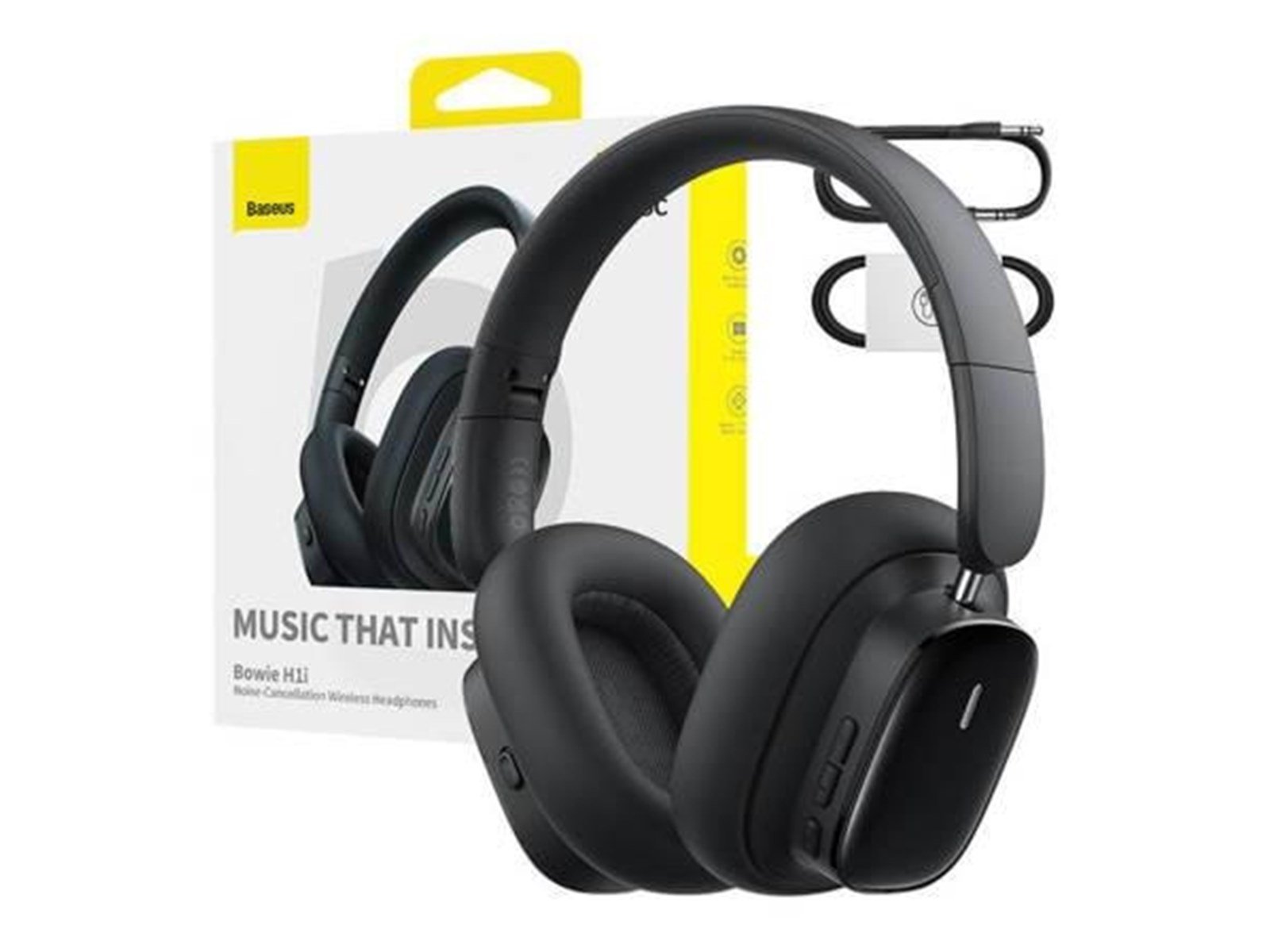Baseus Bowie H1i Wireless Headphones (black)