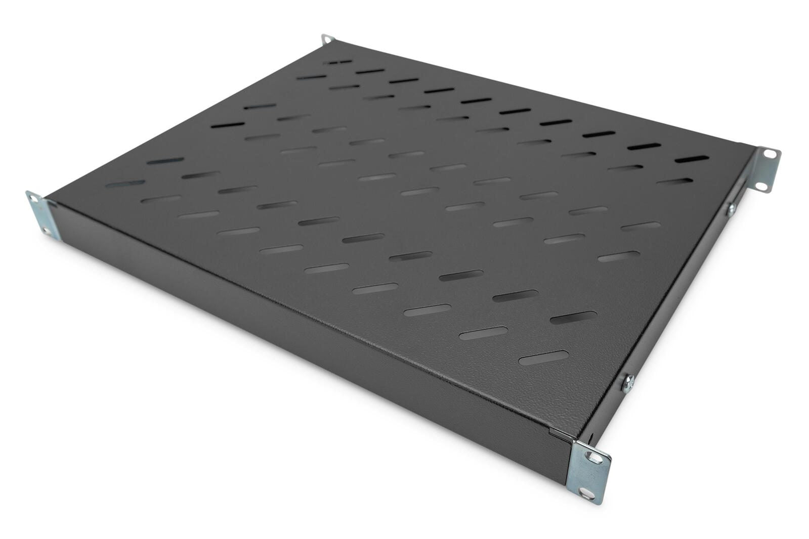 Digitus Fachboden 19'-Schränke festeinbau für 600mm Tiefe verstellbar bis 50kg 1HE RAL9005 schwarz (DN-97645)