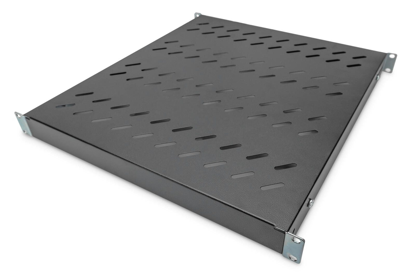 Digitus Fachboden 19'-Schränke festeinbau für 800mm Tiefe verstellbar bis 50kg 1HE RAL9005 schwarz (DN-97647)