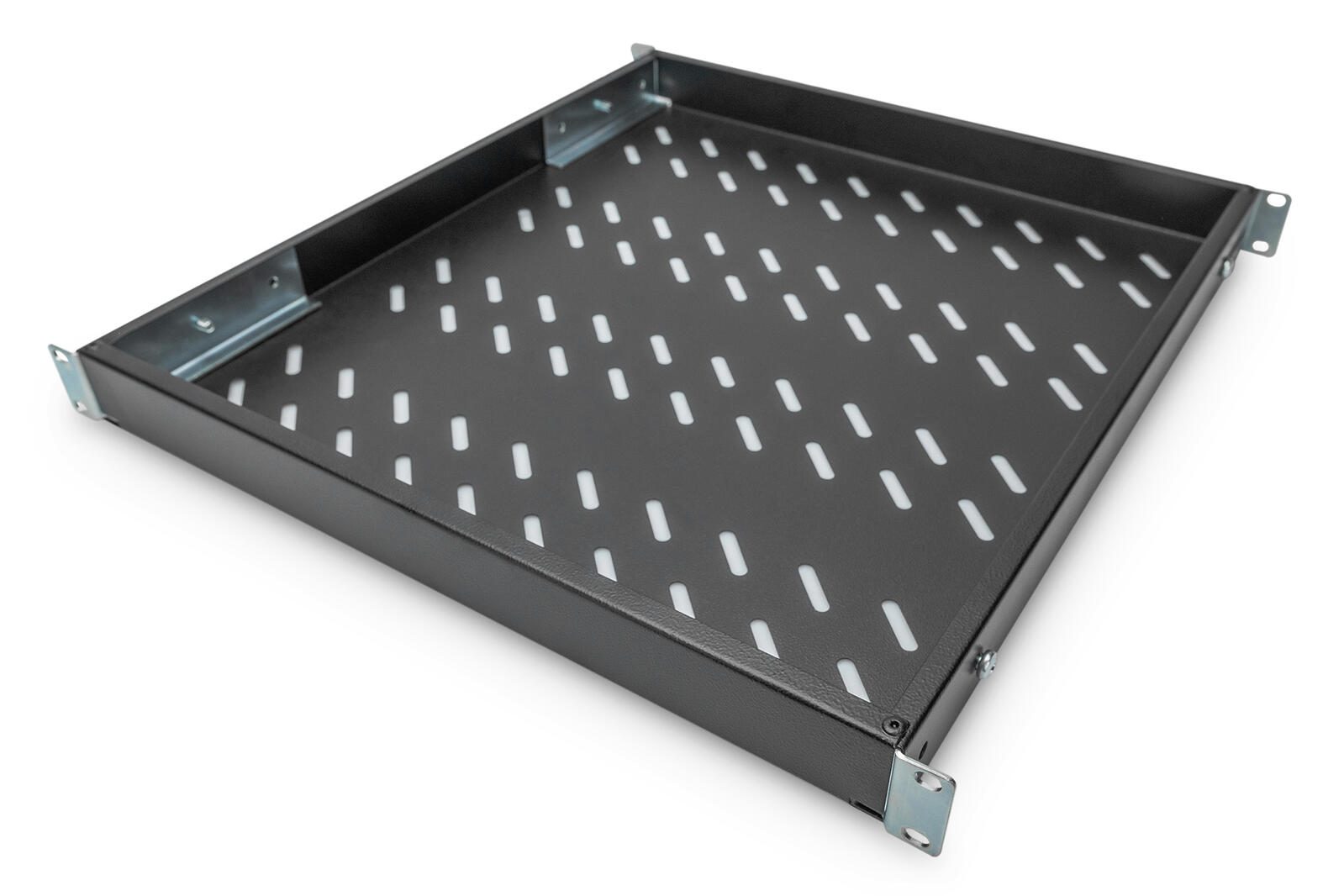 Digitus Fachboden 19'-Schränke festeinbau für 800mm Tiefe verstellbar bis 50kg 1HE RAL9005 schwarz (DN-97647)