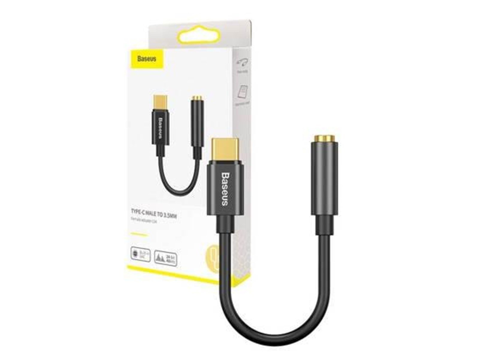 Baseus L54 Audio Adapter USB-C + mini jack 3.5mm (Black)