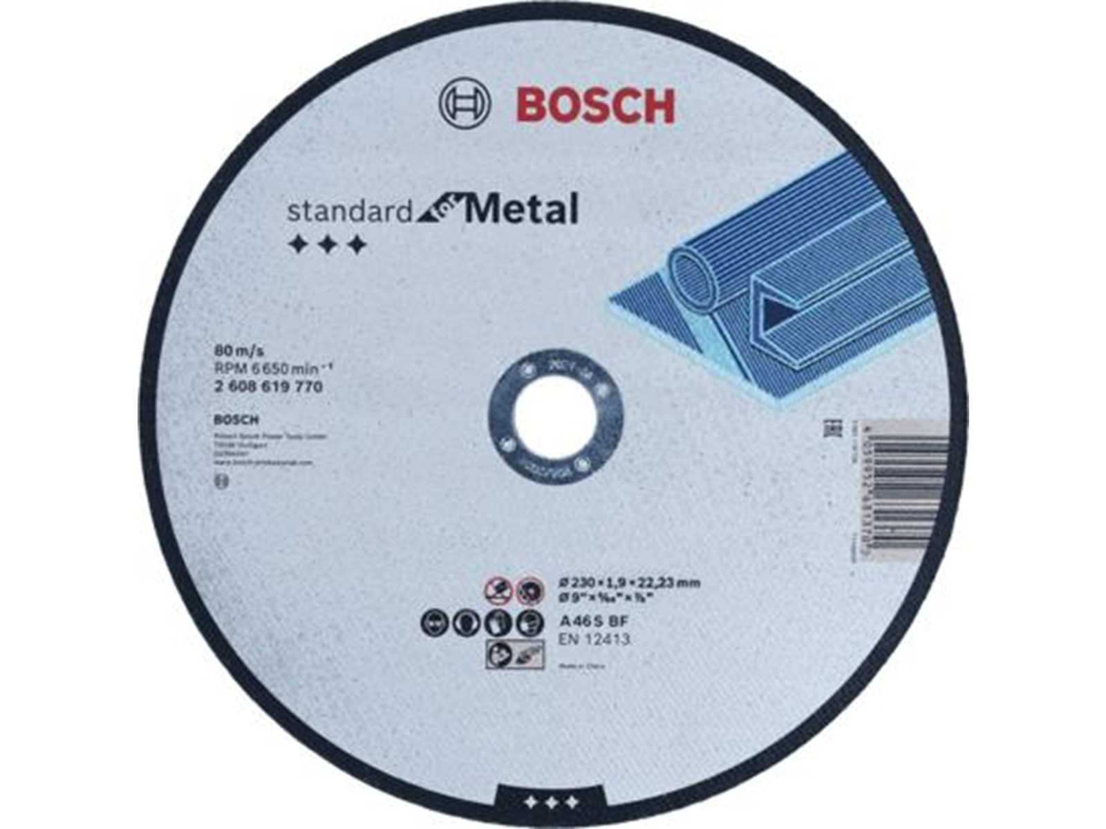 Bosch STANDARD FOR METAL CUTTING DISC FOR LARGE ANGLE GRINDERS WITH LOCKING NUT