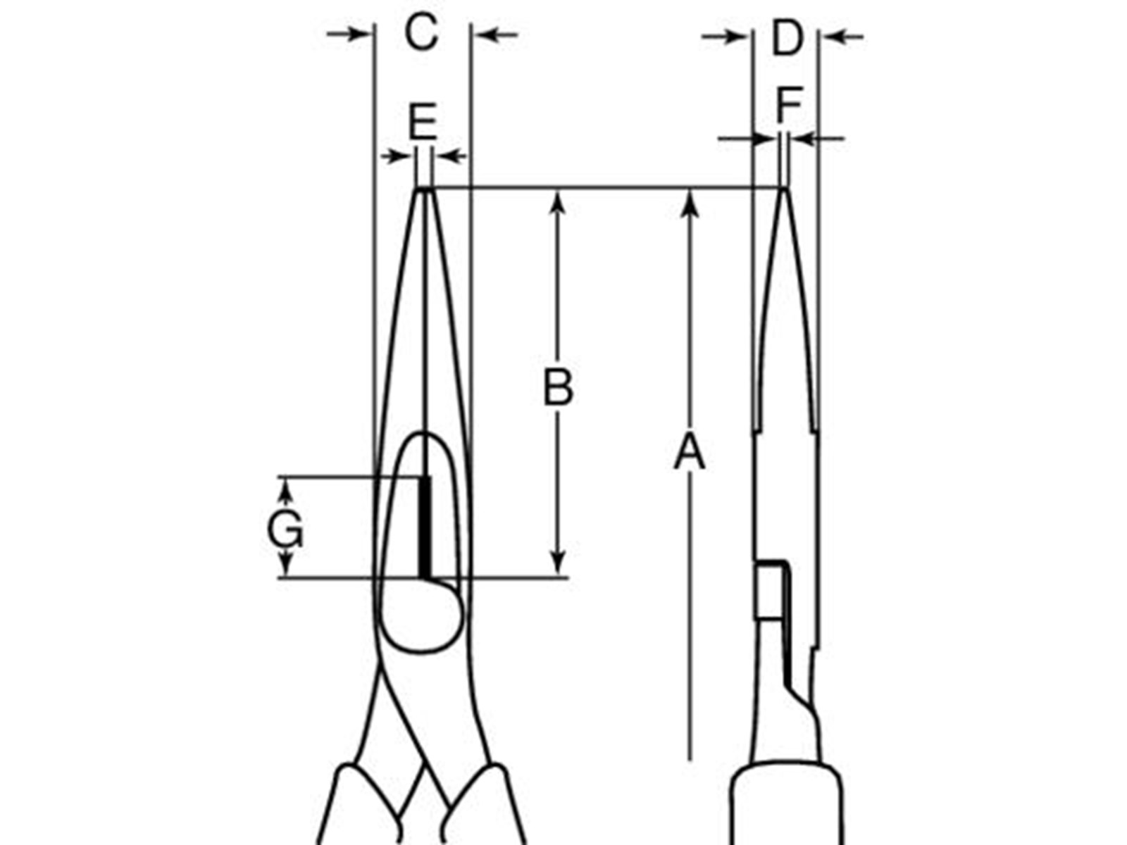 BAHCO 2430 G-200 Snipe Nose Pliers