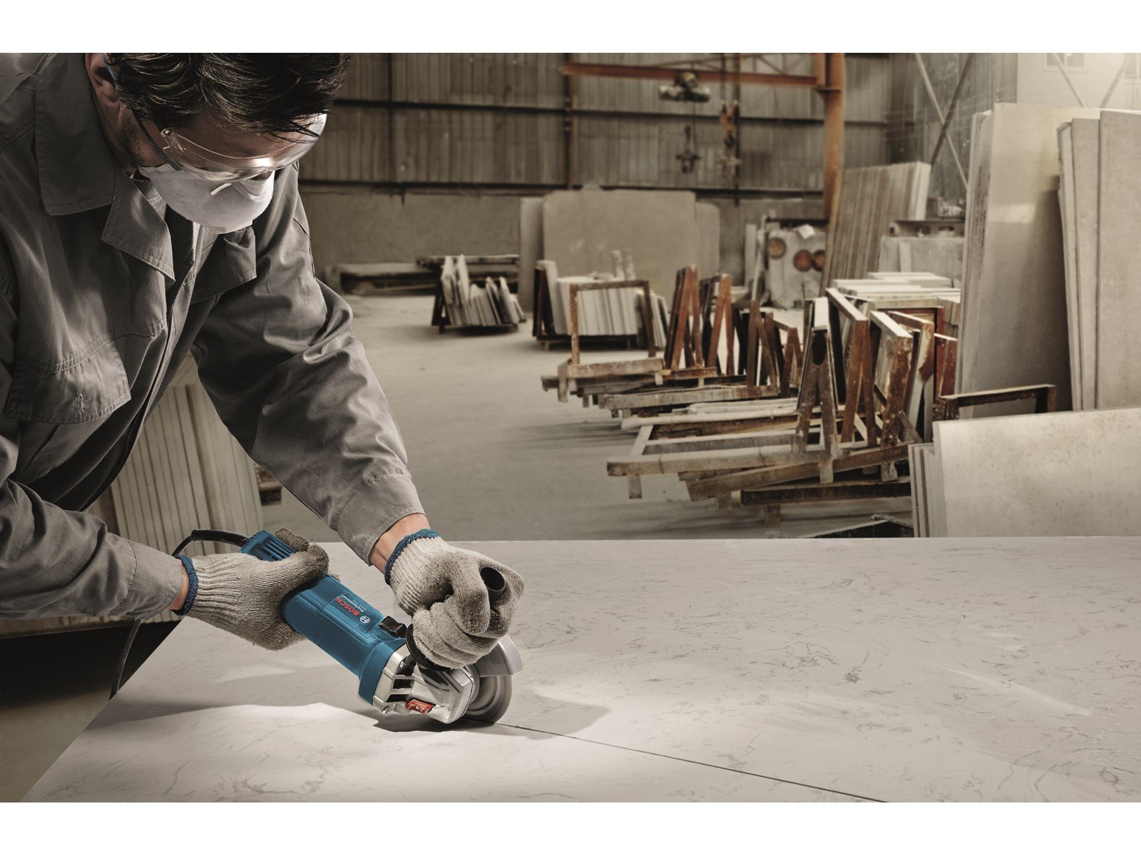 Bosch Professional Blue bosch 750w angle concrete grinder 125mm gws 750