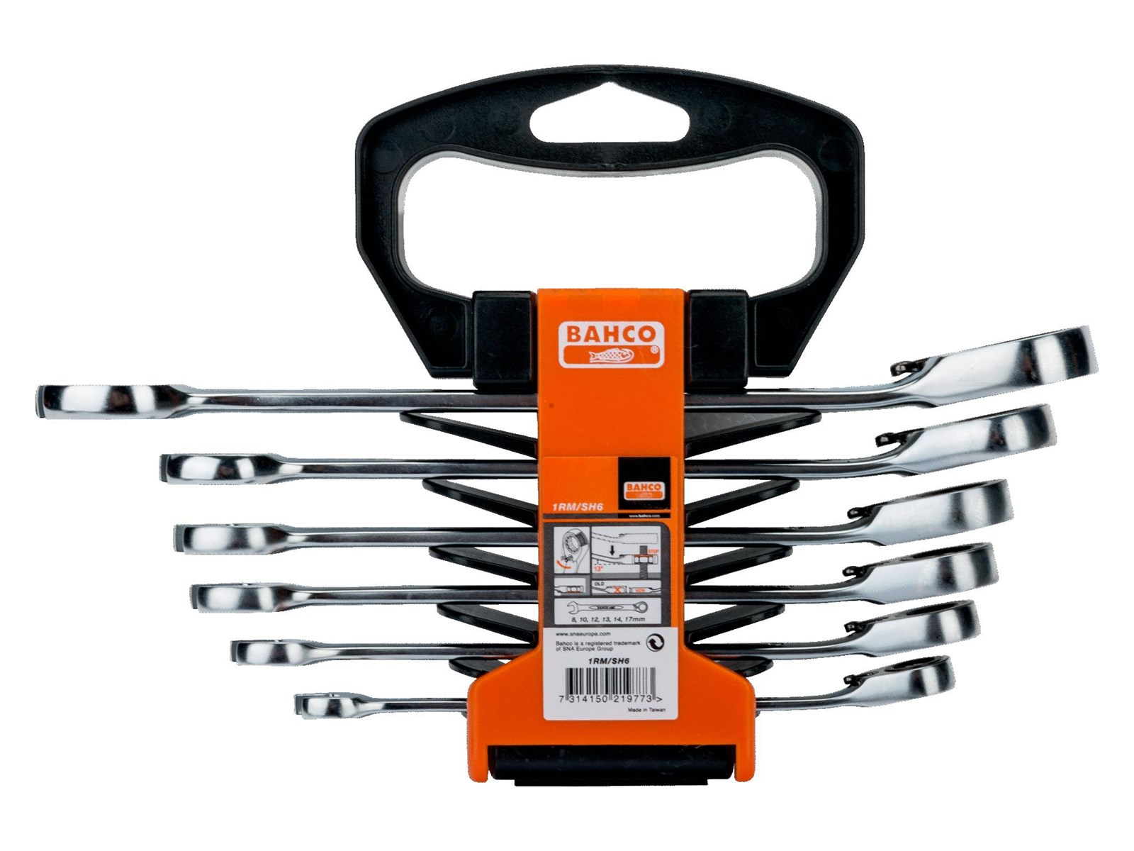 BAHCO 1RM/SH6 ring ratchet wrench set