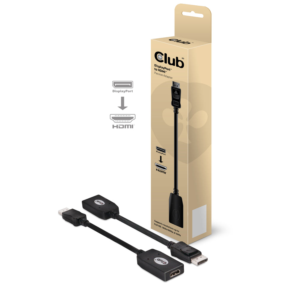 Club3D Adapter DisplayPort > HDMI St/Bu retail