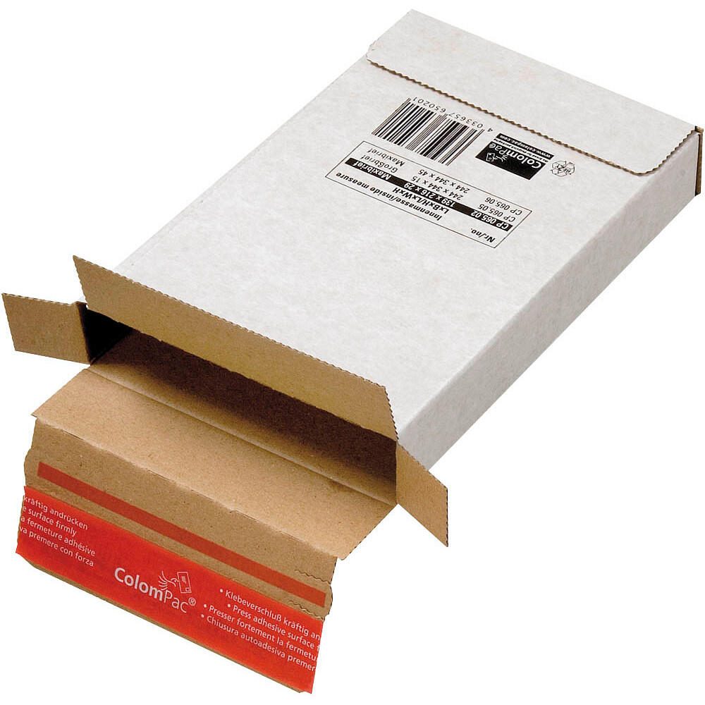 ColomPac Versandkartons Kurierpakete 22,5 x 14,5 x 3,4 cm - 20 Stück