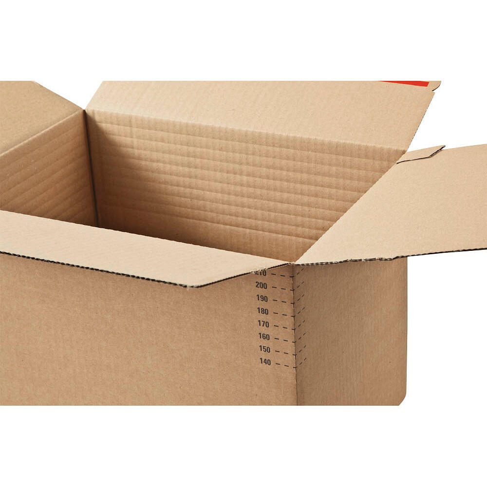 ColomPac® Versandkartons Blitzbodenkartons 23,8 x 17,0 x 6,0 - 13,0 cm - 10 Stück