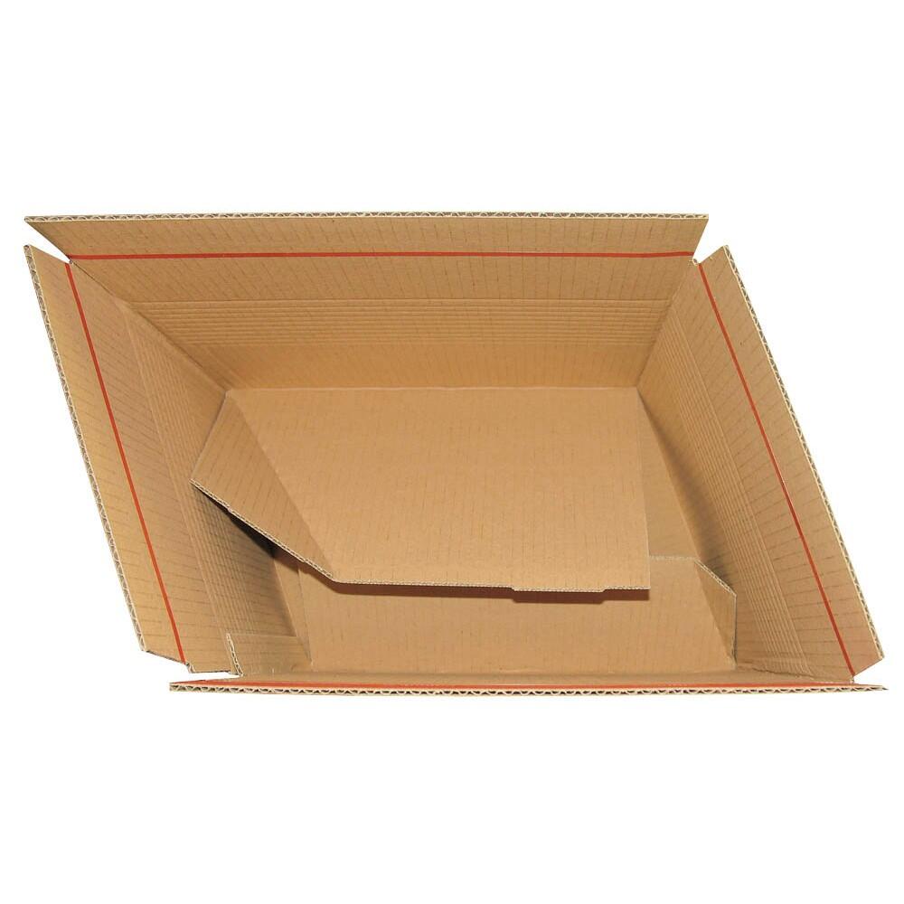 ColomPac® Versandkartons Blitzbodenkartons 23,8 x 17,0 x 6,0 - 13,0 cm - 10 Stück