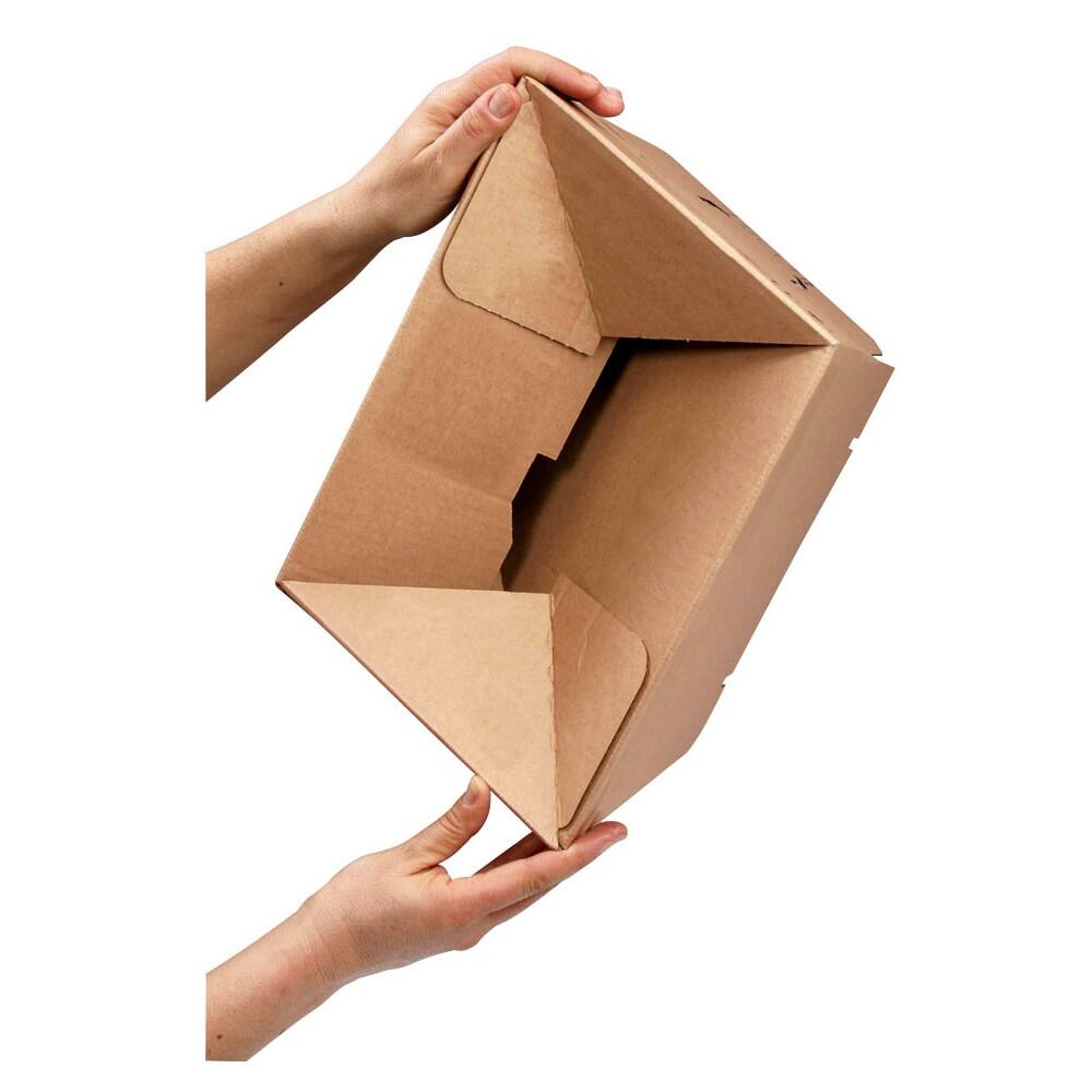 ColomPac® Versandkartons Blitzbodenkartons 23,8 x 17,0 x 6,0 - 13,0 cm - 10 Stück