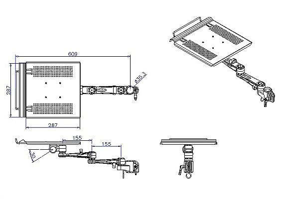 LINDY Notebook-Arm modular