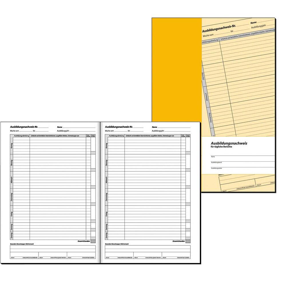 sigel Ausbildungsnachweis, tägliche Eintragungen Formularbuch AW480 - 28 Blatt
