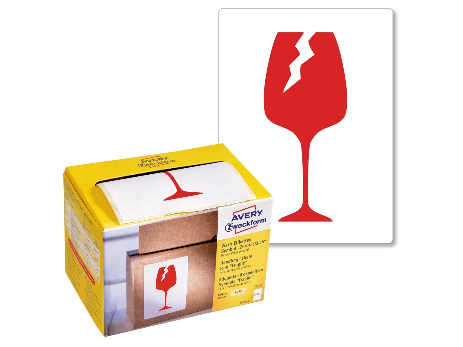 Avery Labels in dispenser pre-printed with 