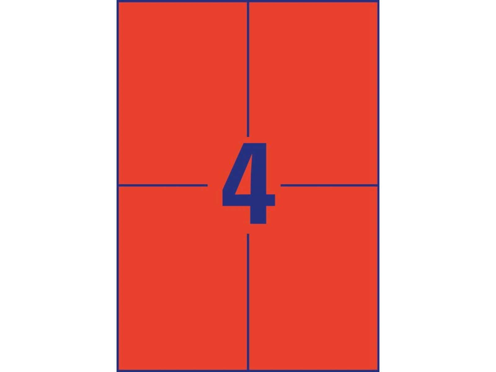 Avery Universal labels red