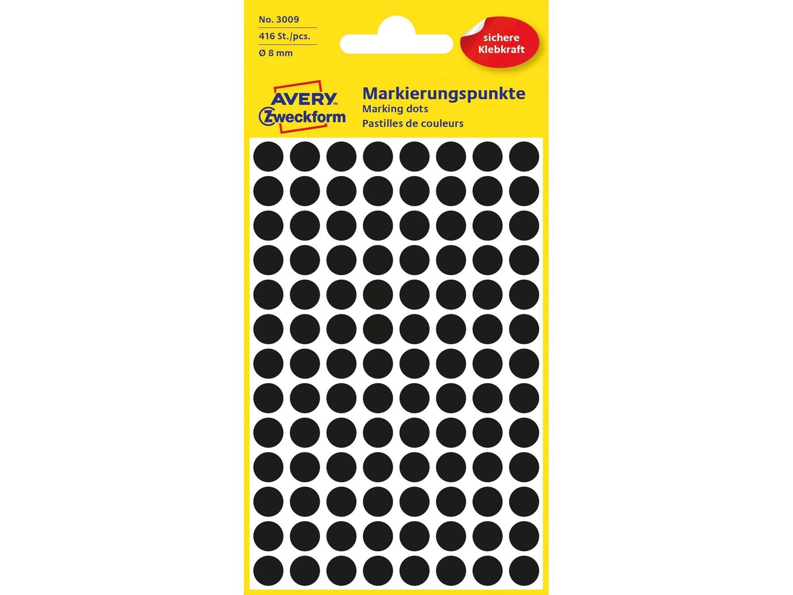 Avery Colour coding dots permanent black