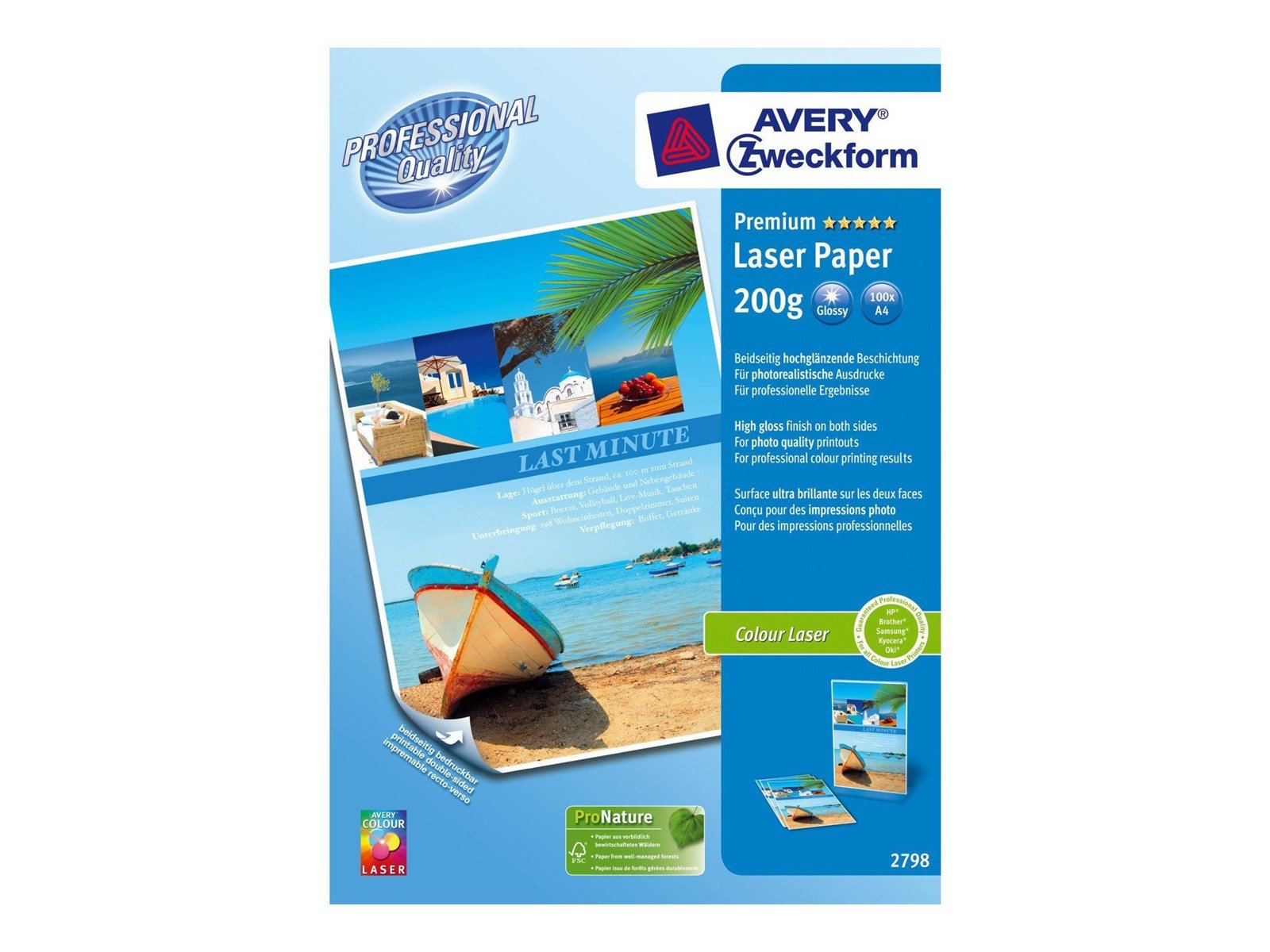 Avery Premium Glossy laser photo paper 200g