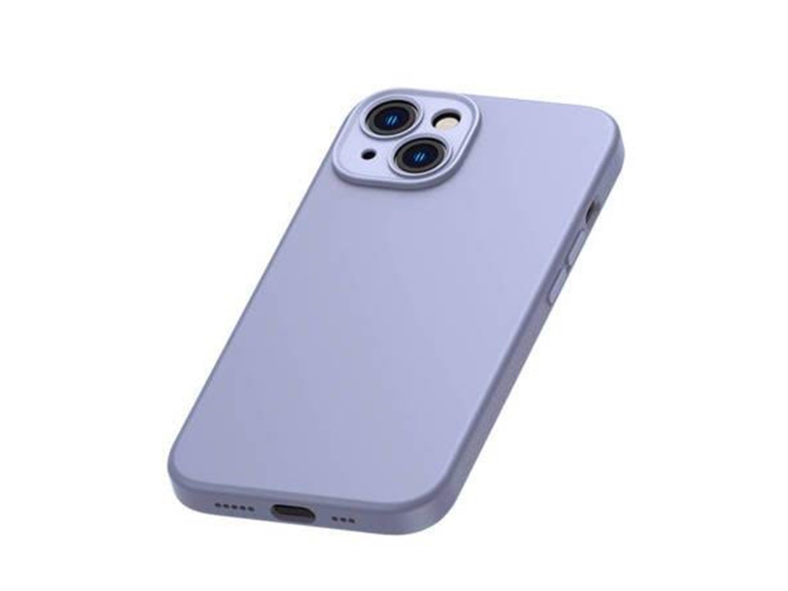 Baseus Liquid Silica Gel Case for iPhone 14 Plus (lavender)+ tempered glass + cleaning kit