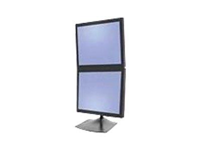 Ergotron DS100 Dual-Monitor Tischstandfuß für zwei Monitore vertikal bis 61 cm 24 Zoll schwarz