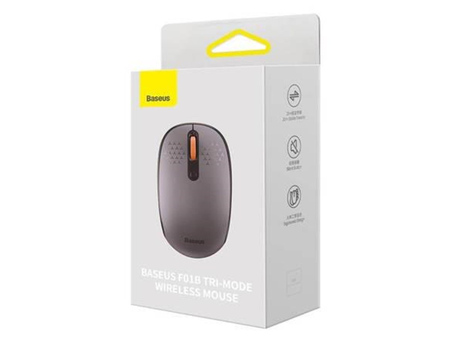 Baseus Wireless mouse F01B Tri-mode 2.4G BT 5.0 1600 DPI (frosted grey) - Maus (Grau)