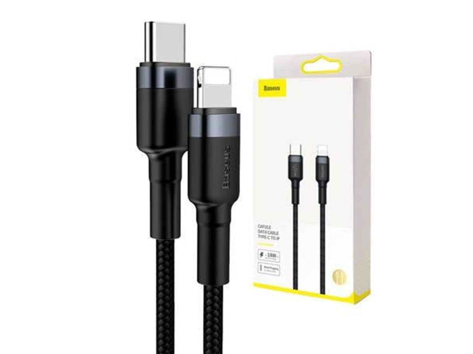 Baseus Cafule Cable Type-C to iP PD 18W 1m Gray+Black