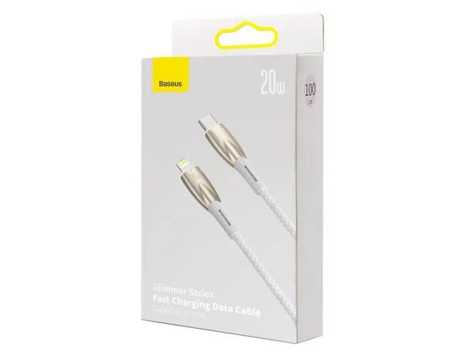 Baseus USB-C cable for Lightning Glimmer Series 20W 1m (White)