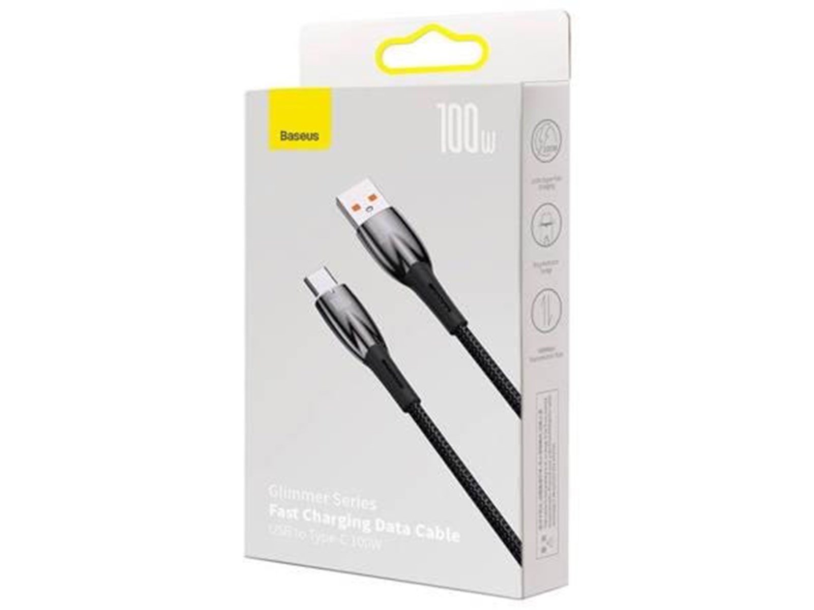 Baseus USB cable for USB-C  Glimmer Series 100W 1m (Black)