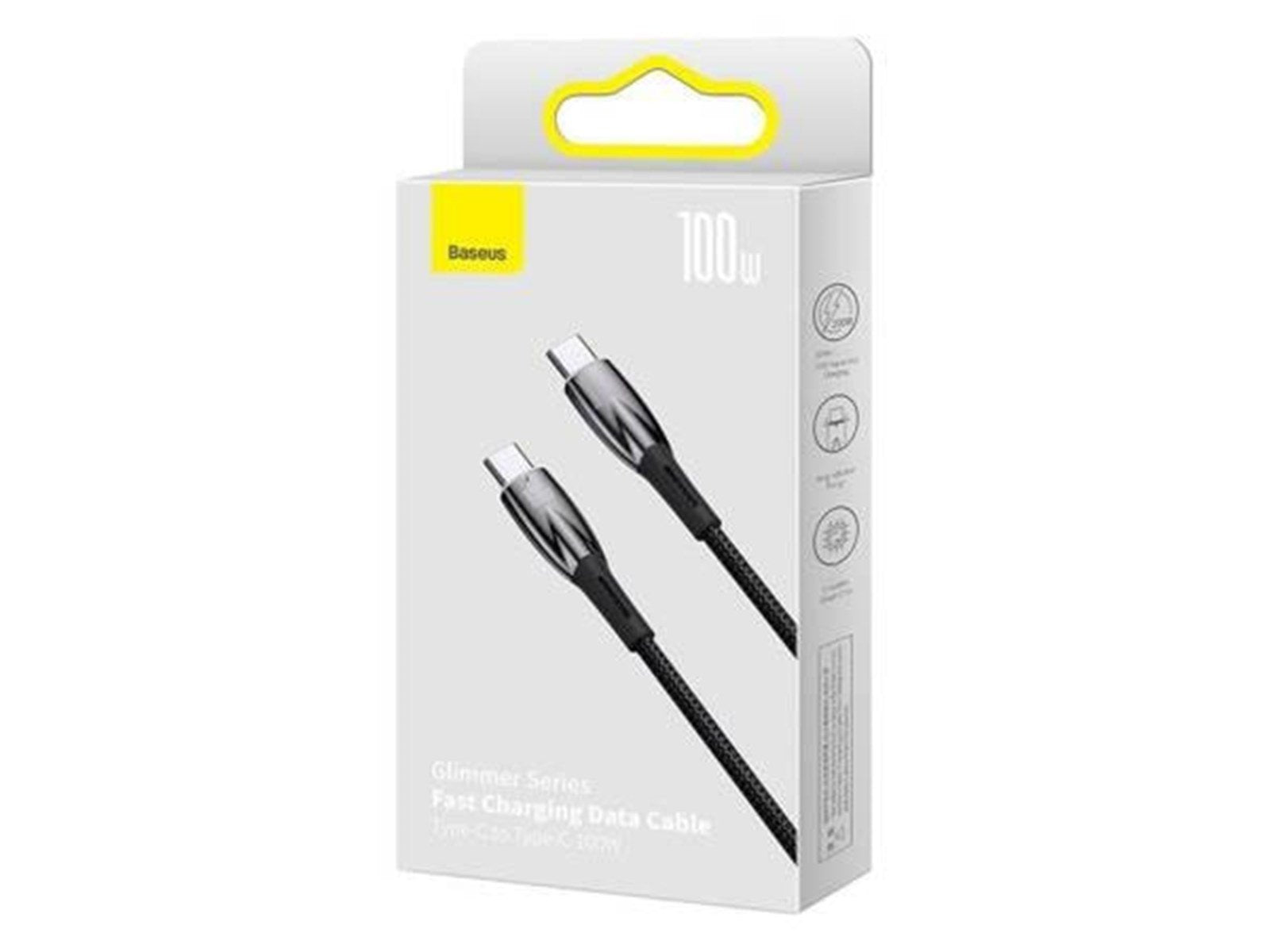 Baseus USB-C cable for USB-C  Glimmer Series 100W 1m (Black)