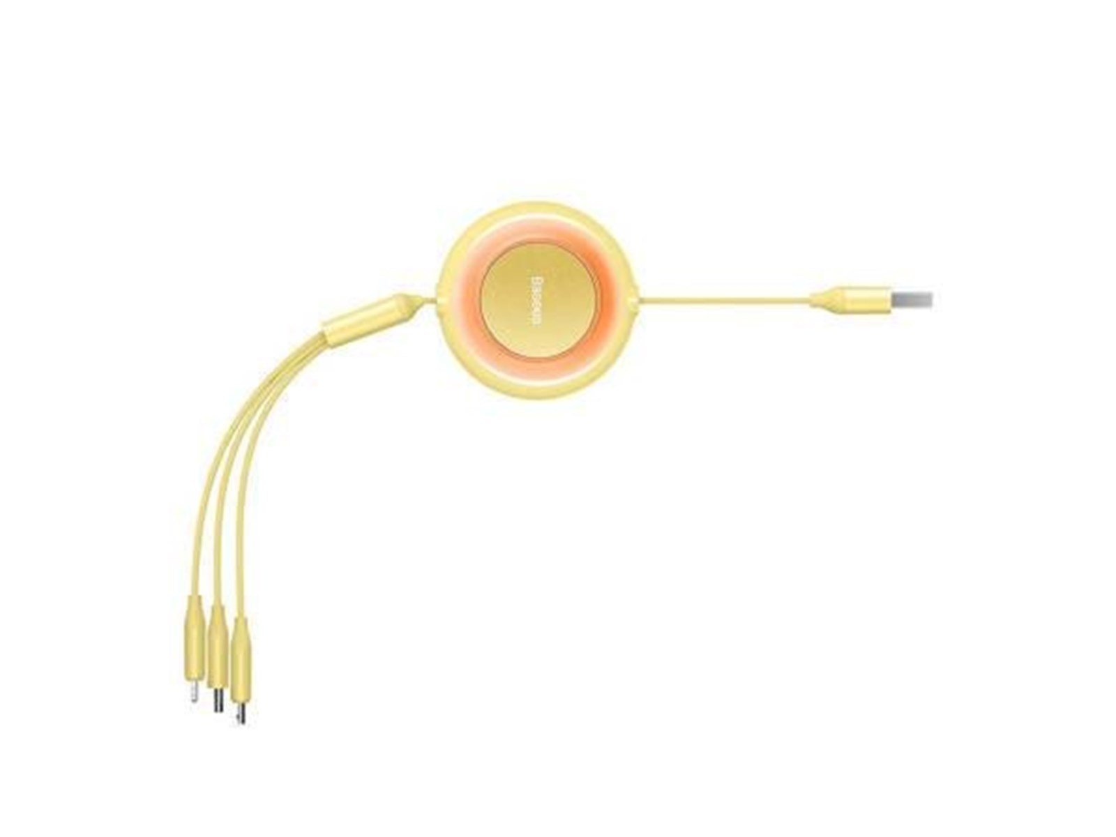Baseus Bright Mirror 2 USB 3-in-1 cable for micro USB / USB-C / Lightning 3.5A 1.1m (Yellow) USB-Hubs - USB 2.0 - 4 - Gelb